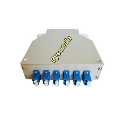 DIN Rail Terminal Box 6 Port LC/UPC DUPLEX (Steel Box)  